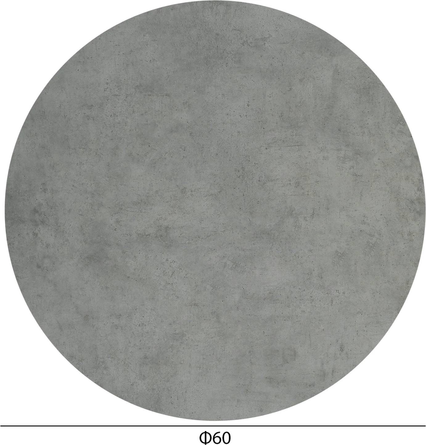 Sipërfaqe tavoline rrethore, ngjyrë çimento, HPL FH5841.32, 60cm