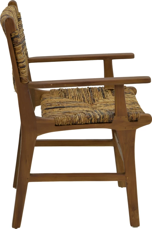 Karrige Refane dru teak natyral-litar banane 55x60x85cm