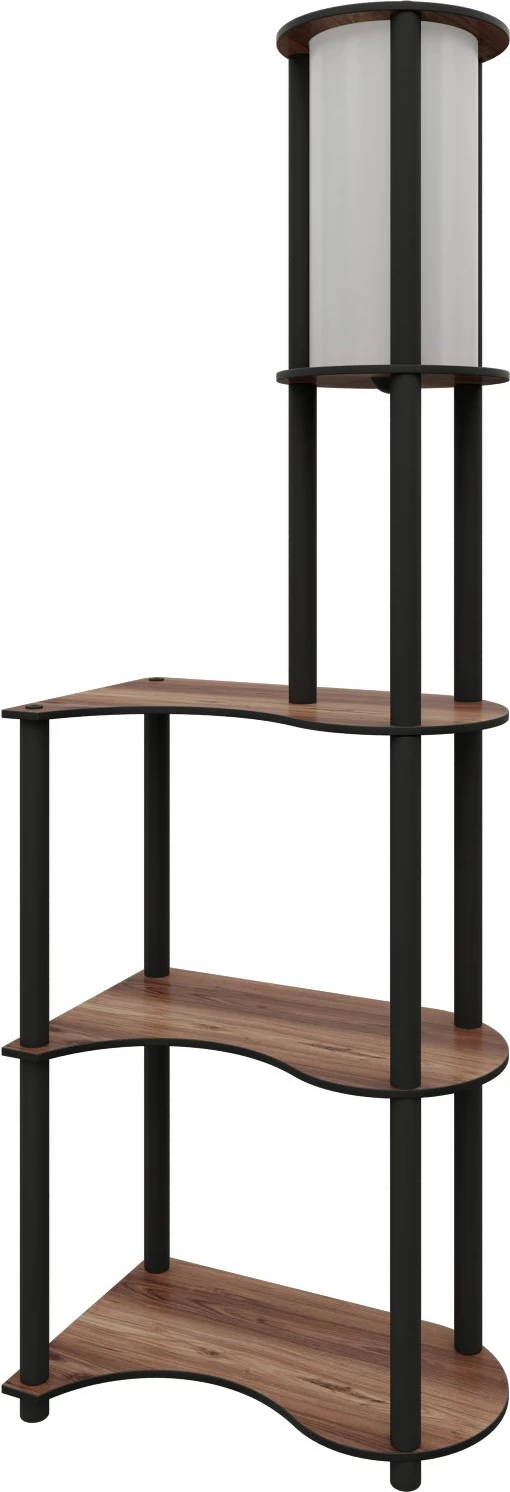 Llambë dyshemeje me rafte, ngjyrë arre, Opviq KS-11117