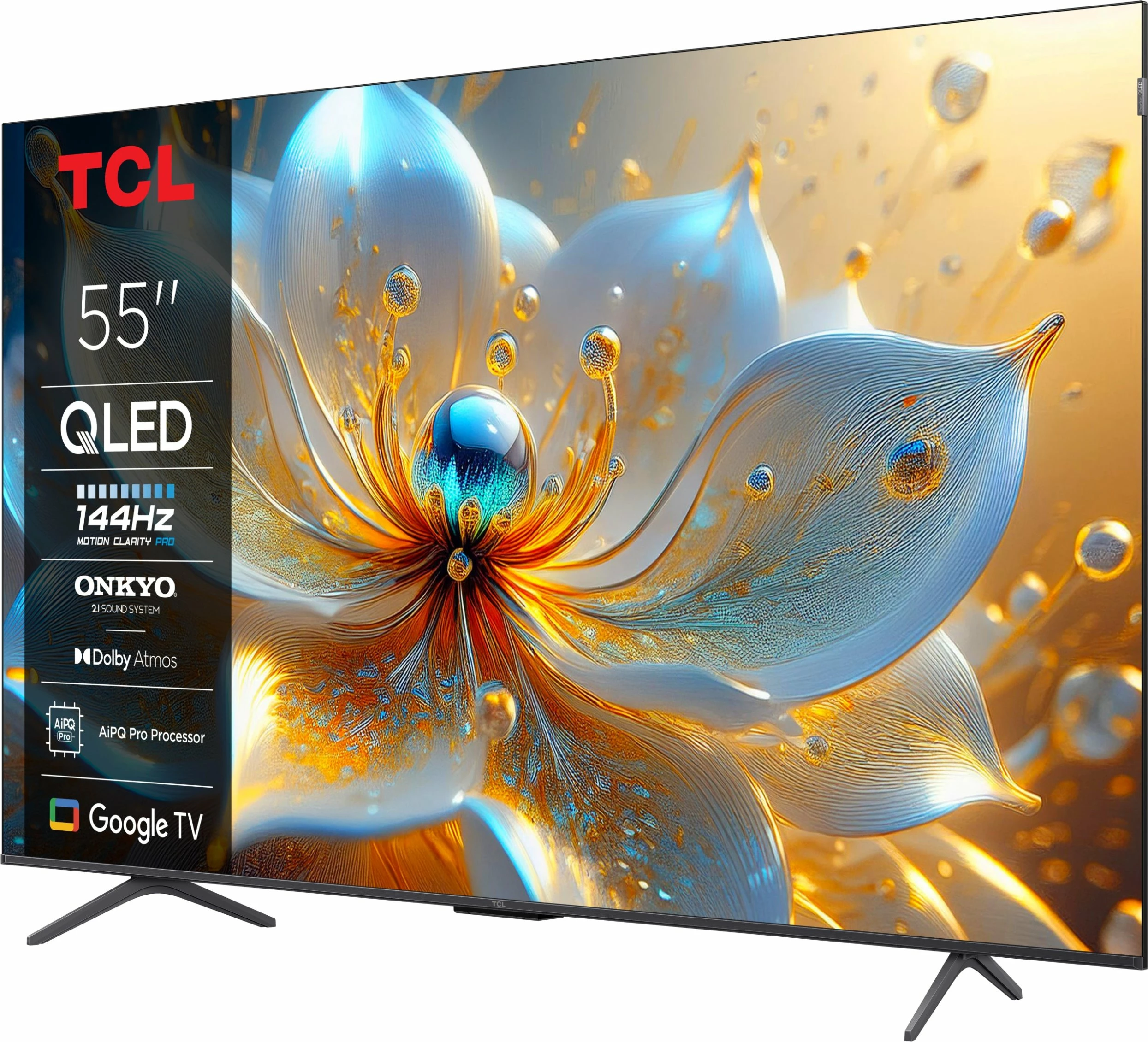 Televizor TCL 55T8C QLED 55\" 4K Ultra HD Google TV 144Hz, i zi