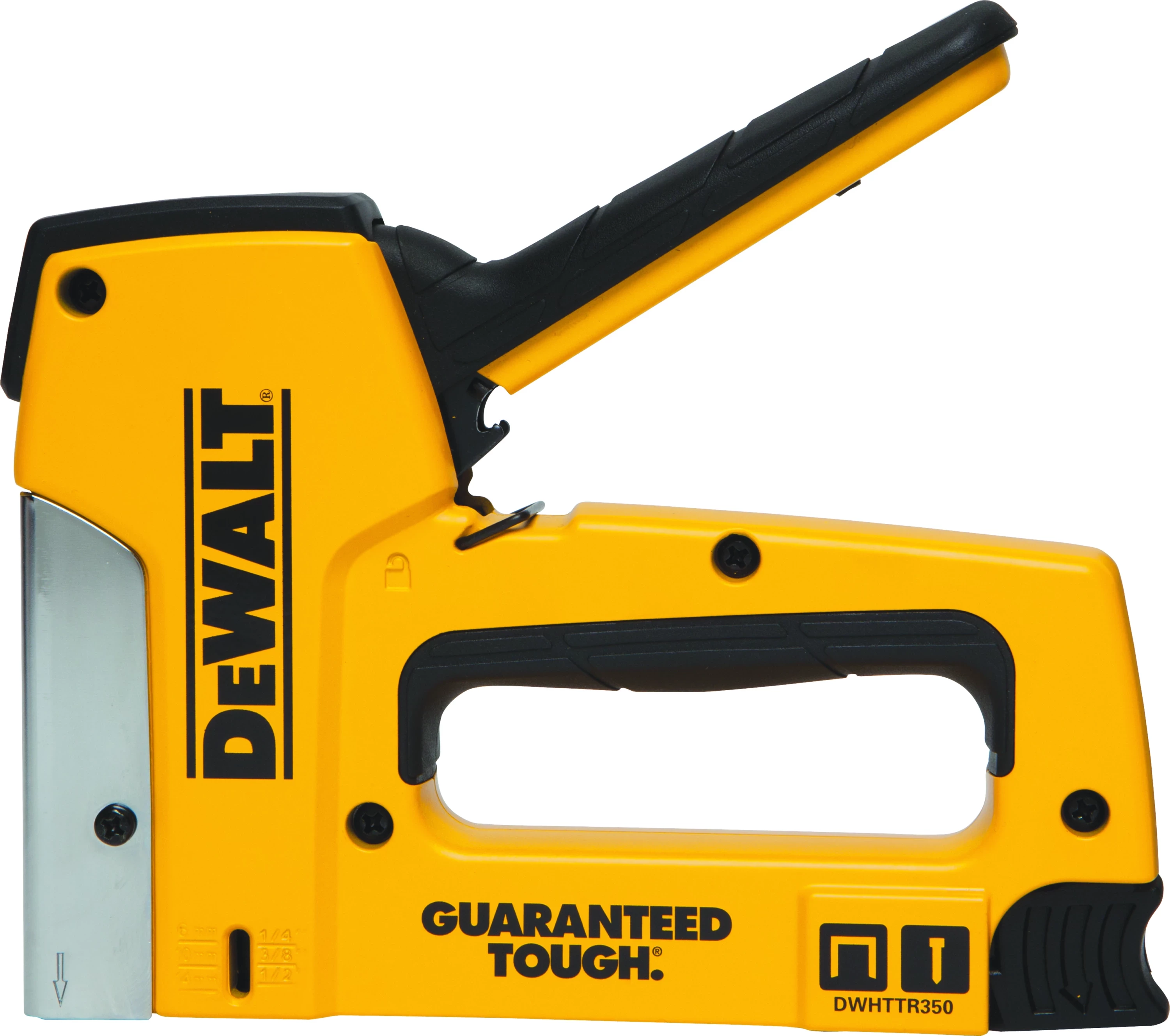 Pistoletë gozhdimi dhe stapler 2-n-1 DeWalt DWHTTR350-0, staples 6-14 mm, gozhda 12/15 mm, verdhë/zezë