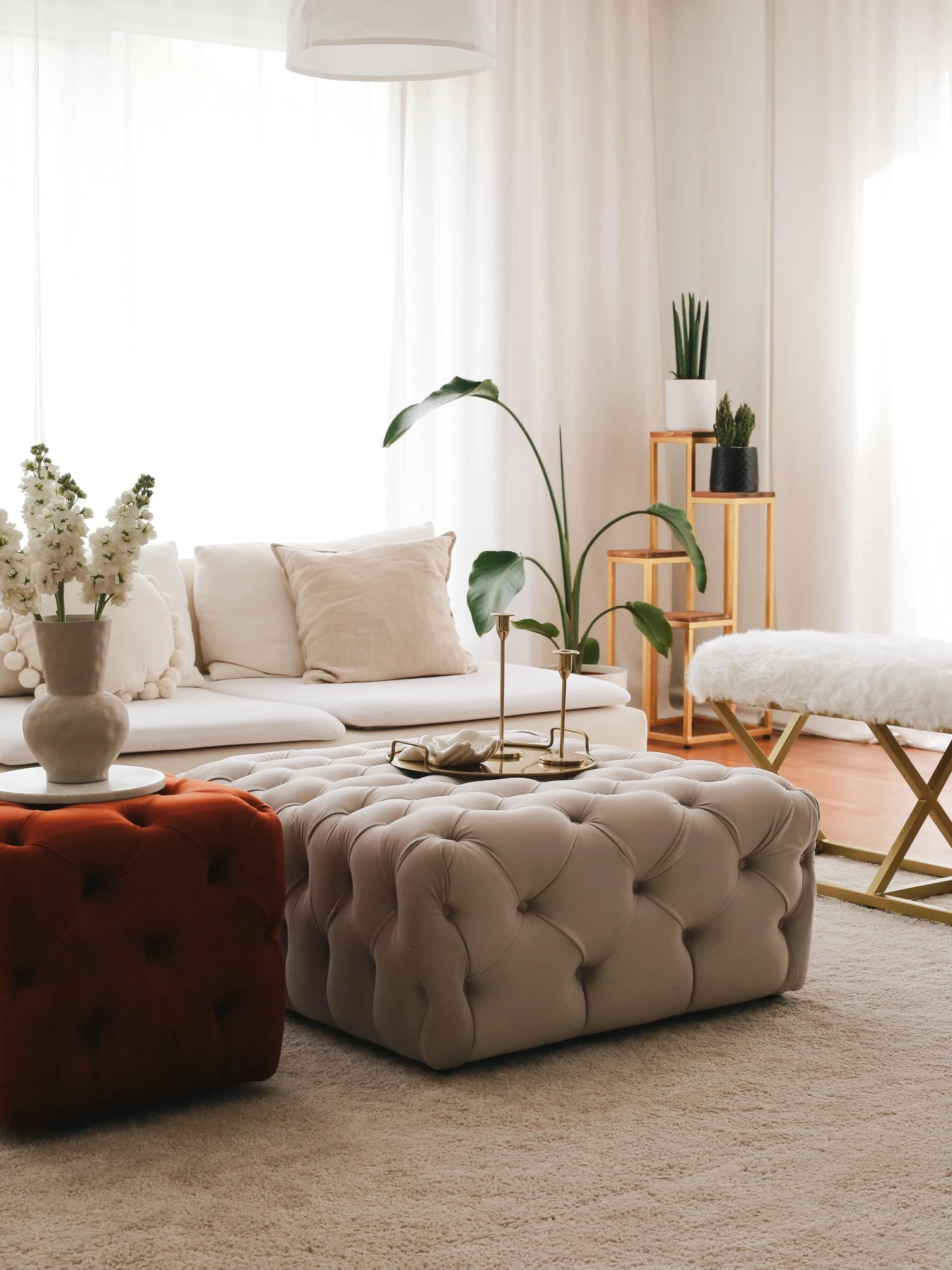 Puf Atelier del Sofa, Chester, krem