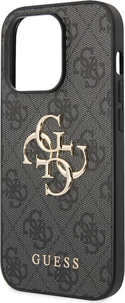 Mbështjellës Guess GUHCP15L4GMGGR për iPhone 15 Pro 6.1", hardcase, gri