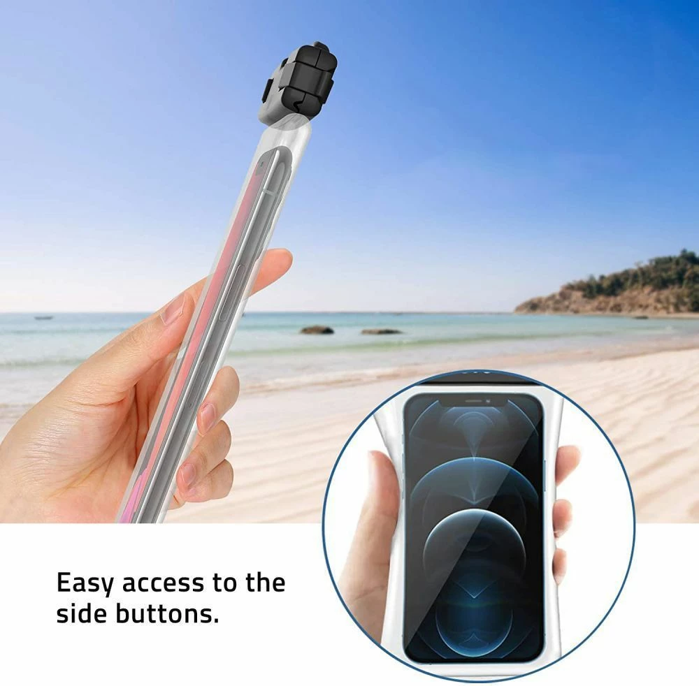 Mbështjellës i papërshkueshëm nga uji Tech-Protect UWC7 për pajisje deri 6.9 inç, zi-portokalli