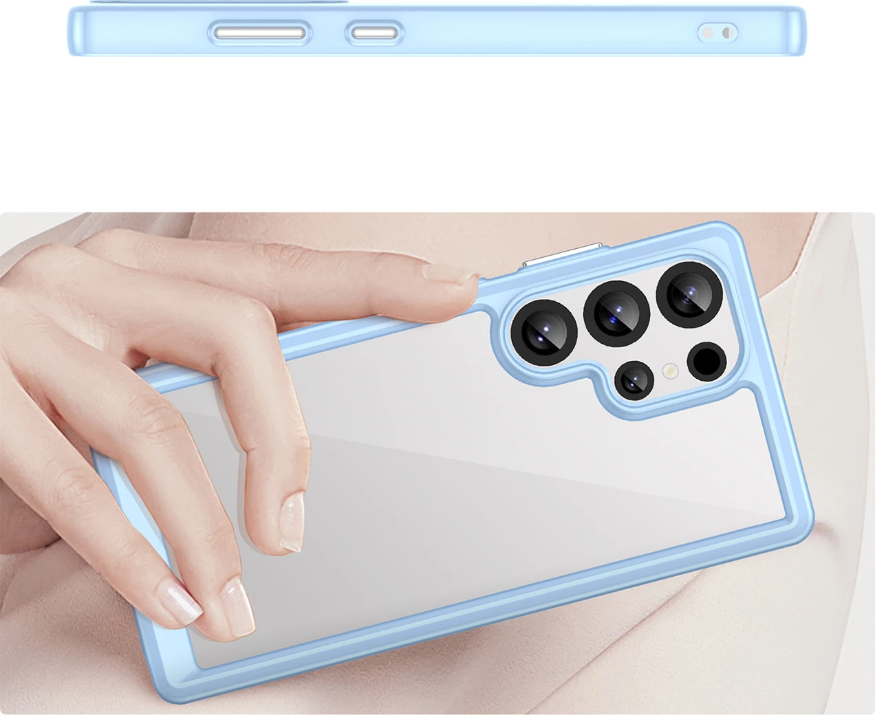 Mbështjellës Hurtel Outer Space Case për Samsung Galaxy S25 Ultra, TPU/PC, Kaltër