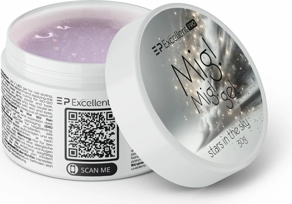 Xhel ndërtues për thonj Excellent PRO Mig! Mig! Stars In The Sky për femra, 30g