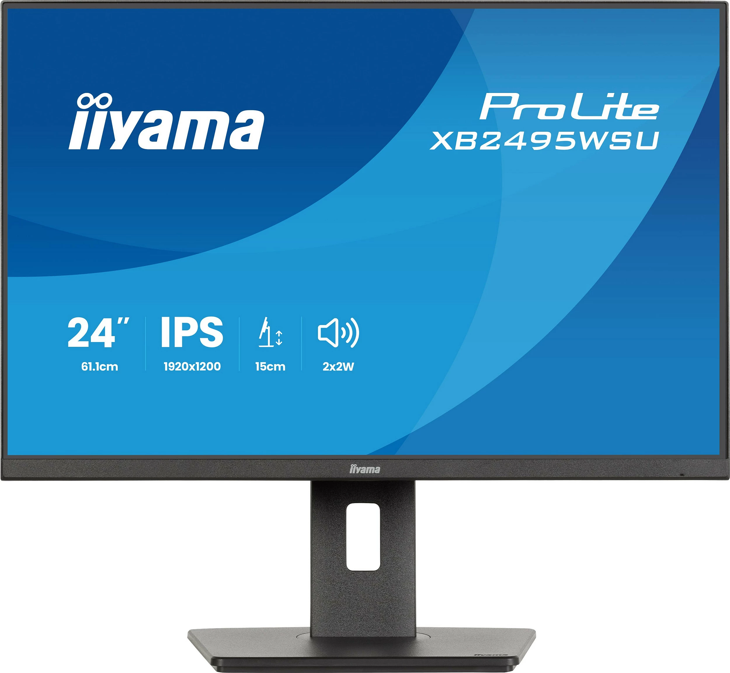 Monitor iiyama ProLite XB2495WSU-B1, 24.1" IPS, 1920x1200, USB hub, altoparlantë, i zi