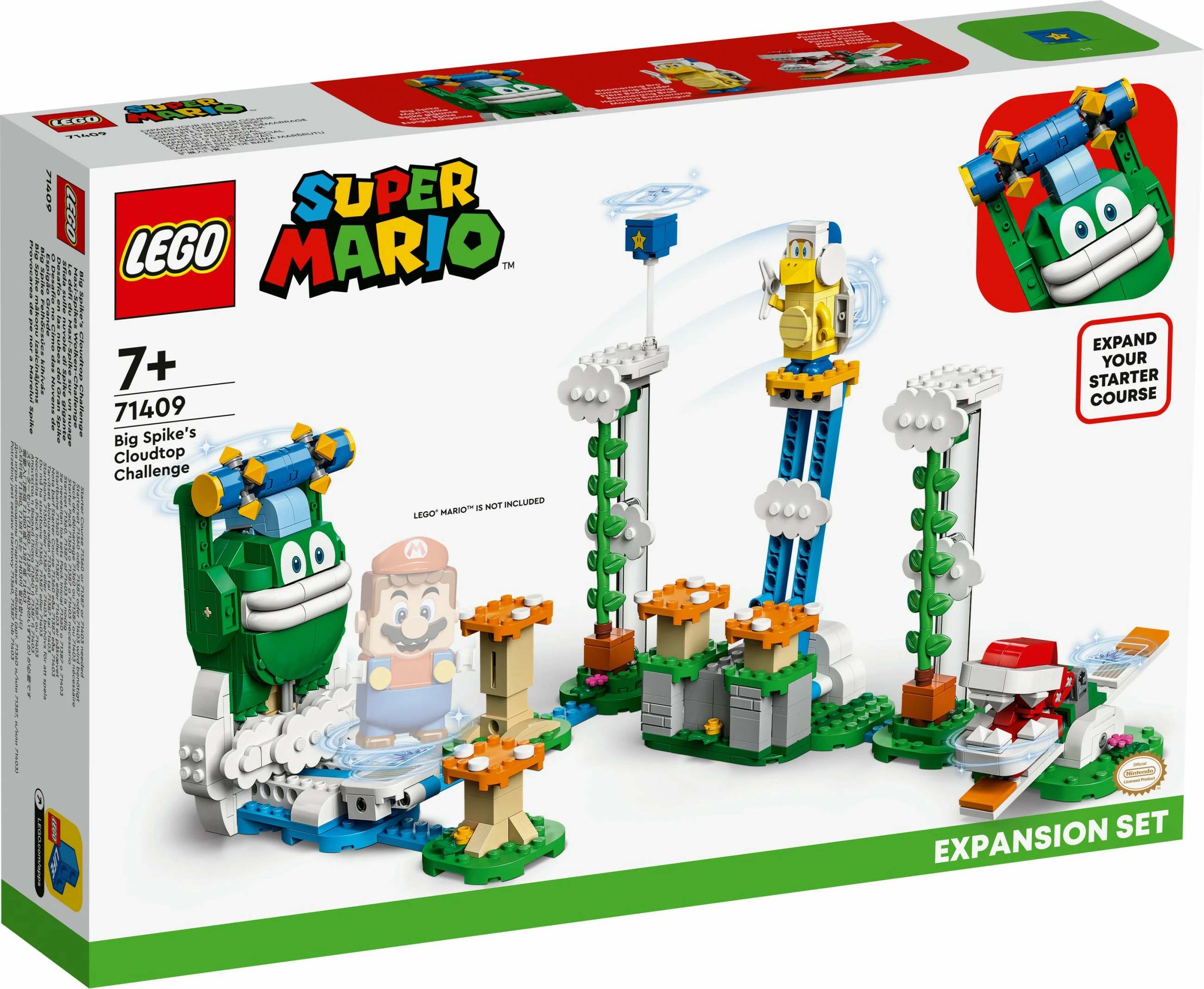 Set ndërtimi LEGO Super Mario 71409 Maxi-Spikes Wolken-Challenge, 540 pjesë, shumëngjyrësh