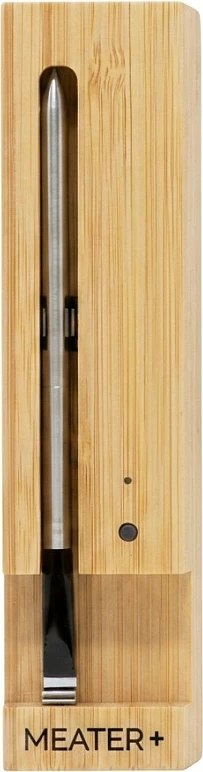 Termometër smart wireless për mish Meater MEATER+, Bluetooth/Wi‑Fi, 50 m, i zi/dru