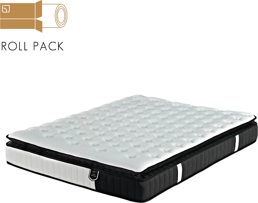 Dyshek visko aloe vera roll pack, bardhë-antracit, 200x160x31cm