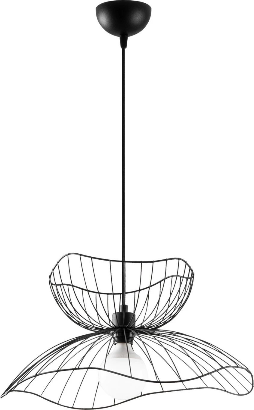 Dritë varëse metalike, ngjyrë e zezë, E27, FH7232, 50x50x121 cm