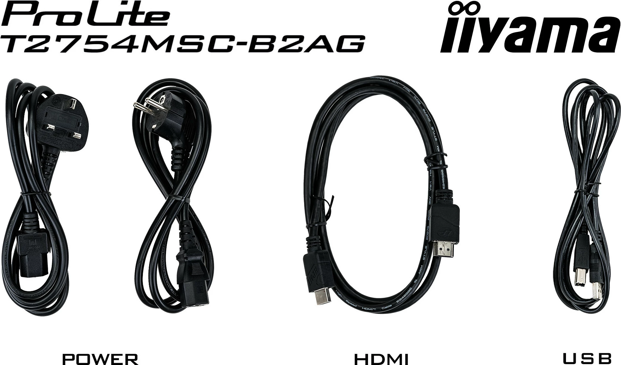 Monitor Touch iiyama ProLite T2754MSC-B2AG, 27", Full HD, HDMI/VGA, me USB Hub, i zi