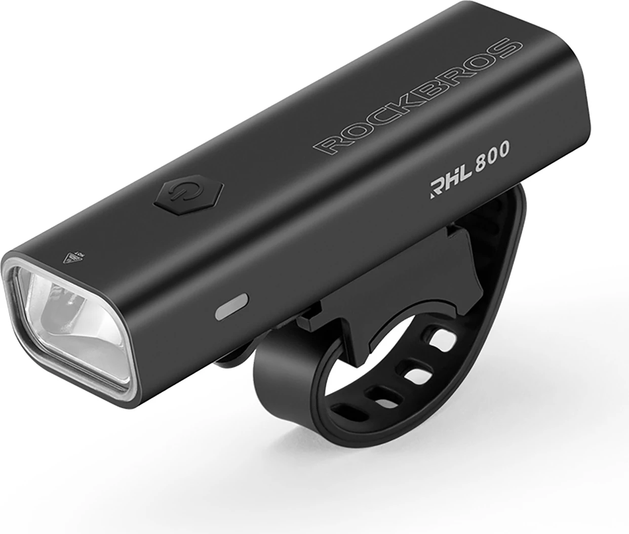 Dritë përpara biçiklete Rockbros 24710012001, 800 lm, 3000 mAh, USB-C, e zezë