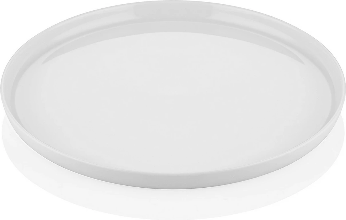 Pjatë për servirje tortash Hermia, CTT0028, porcelan, e bardhë, 27x27x2cm