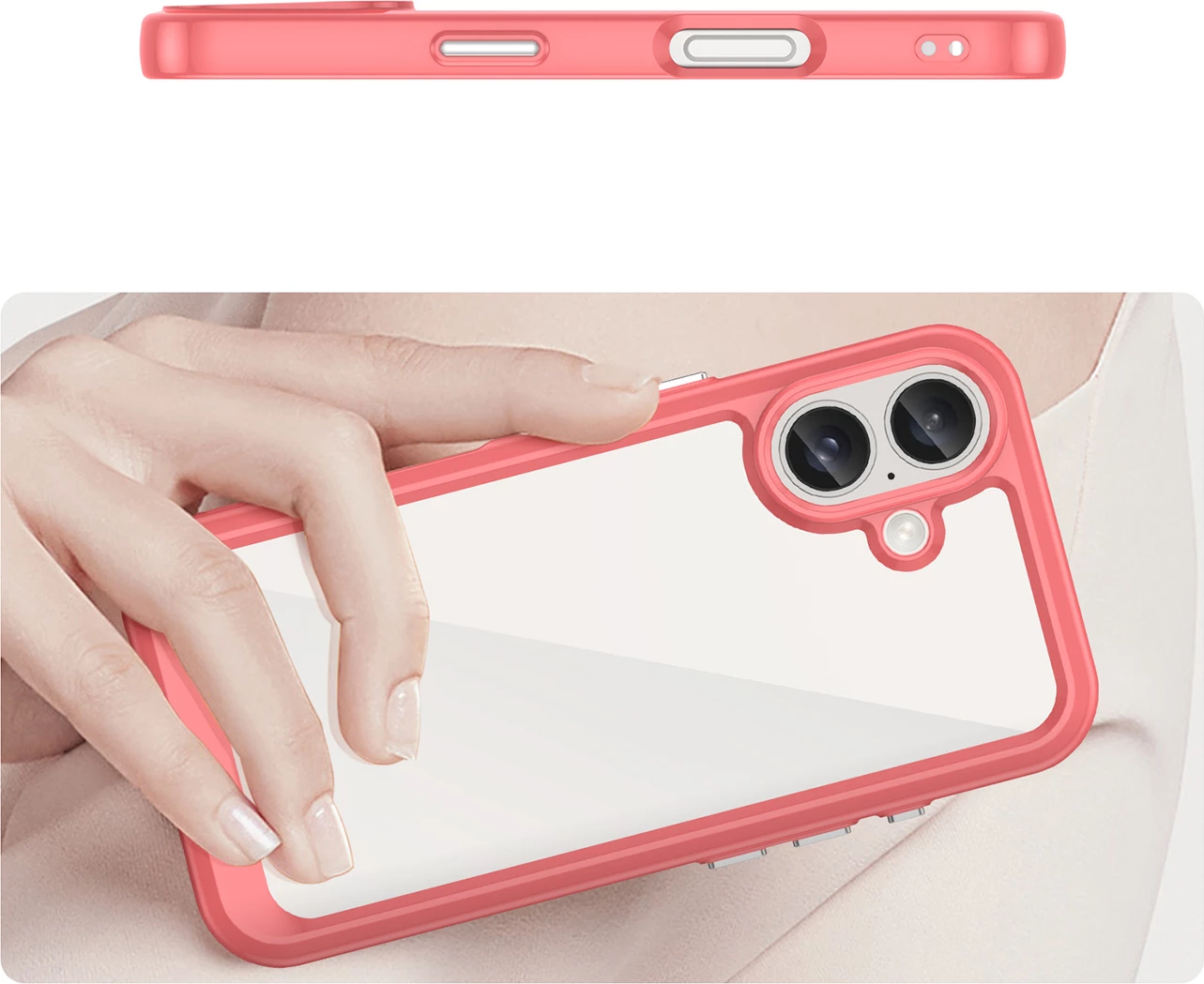 Mbështjellës Hurtel Outer Space Case për iPhone 16, i kuq