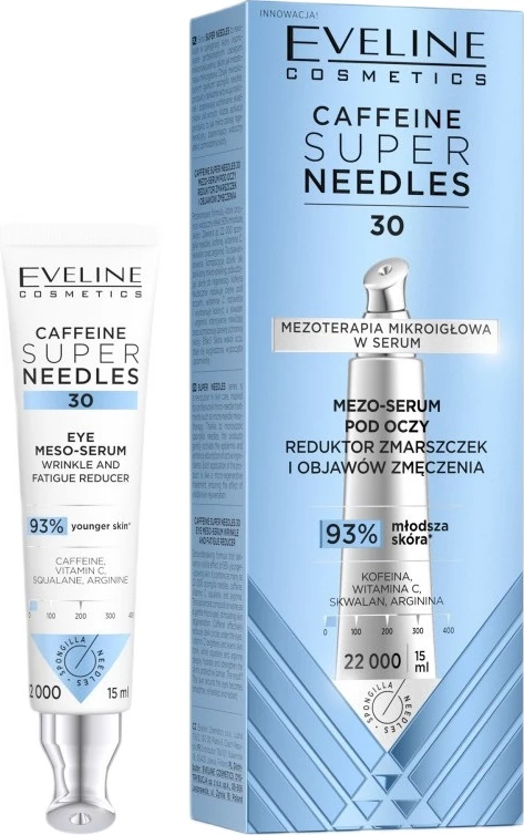 Mezo-serum për sy Eveline Cosmetics Caffeine Super Needles 30 për femra, 15ml