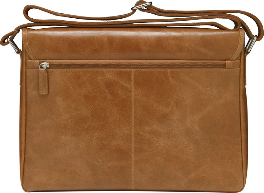 Çantë messenger dbramante1928 Marselisborg 14", lëkurë full-grain, rrip supi, kafe (Golden Tan)