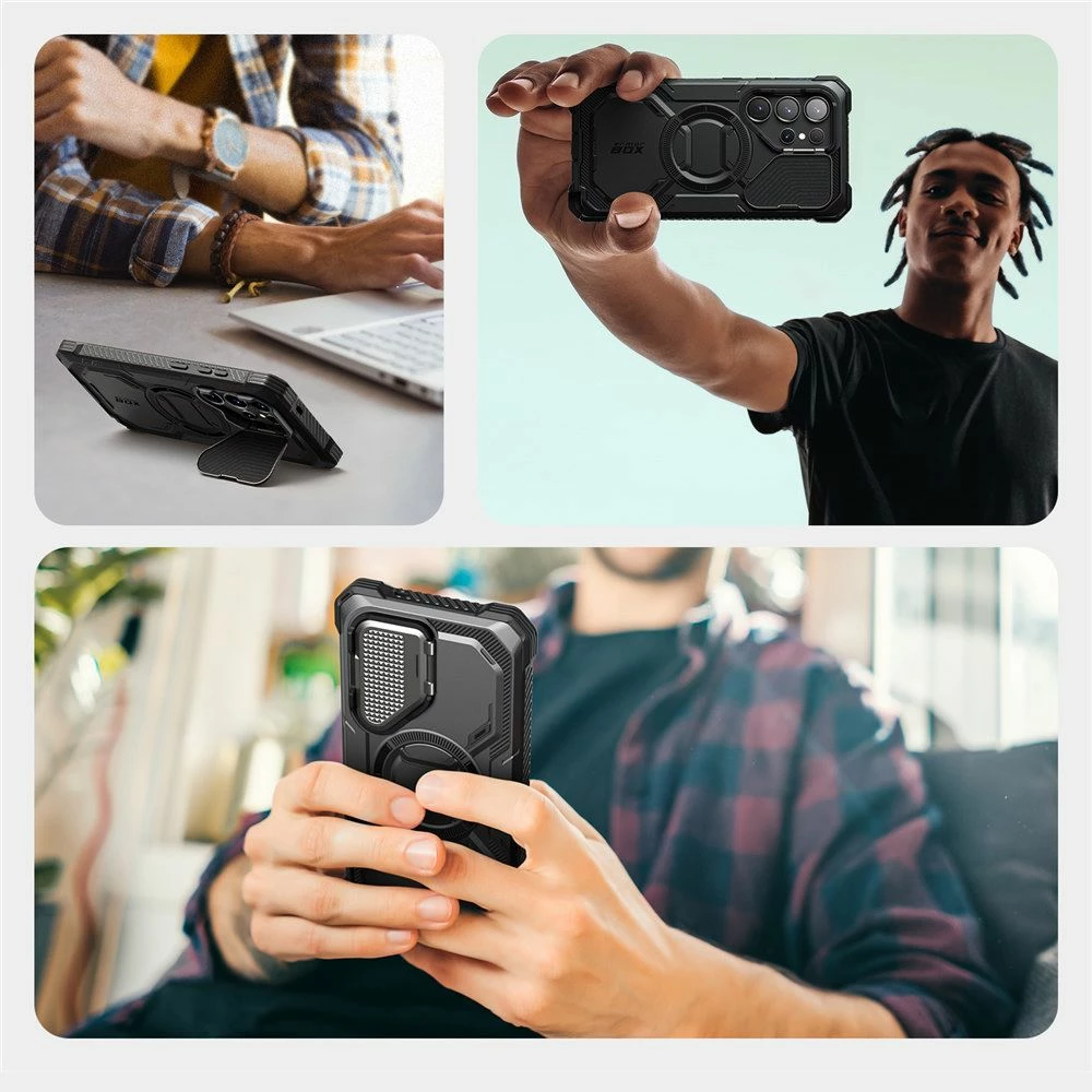 Mbështjellës Supcase ArmorBox MagSafe për Samsung Galaxy S25 Ultra, i zi