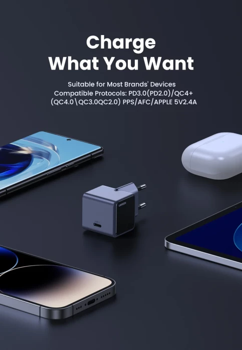 Karikues USB-C UGREEN Nexode S 30W GaN (MPN 35041), gri