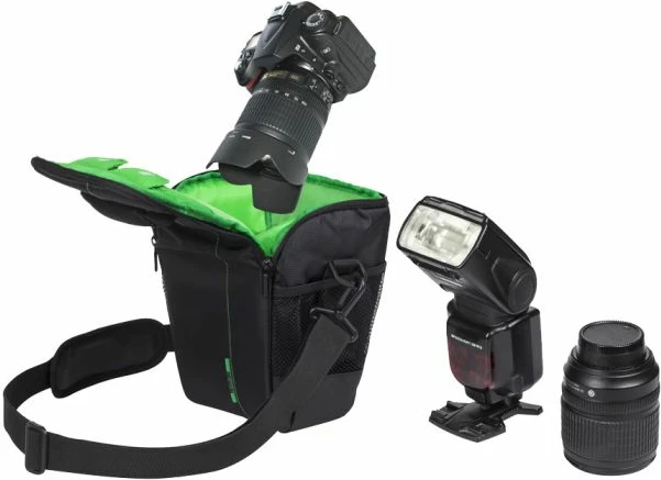 çantë për aparat DSLR RIVACASE 7440 PS, me ndarje të rregullueshme, 190x165x230 mm, e zezë