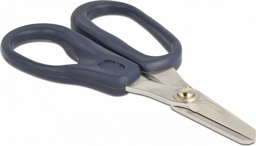 Gërshërë zyre DeLOCK 90554, prerje e dhëmbëzuar për Kevlar, blu/argjendt