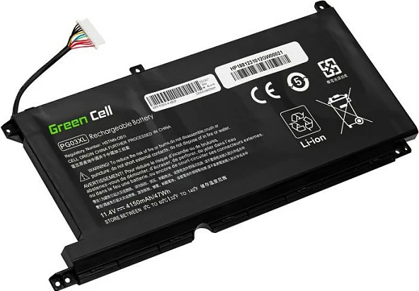 Bateri laptopi Green Cell për HP Pavilion 15-EC, 4150mAh, e zezë