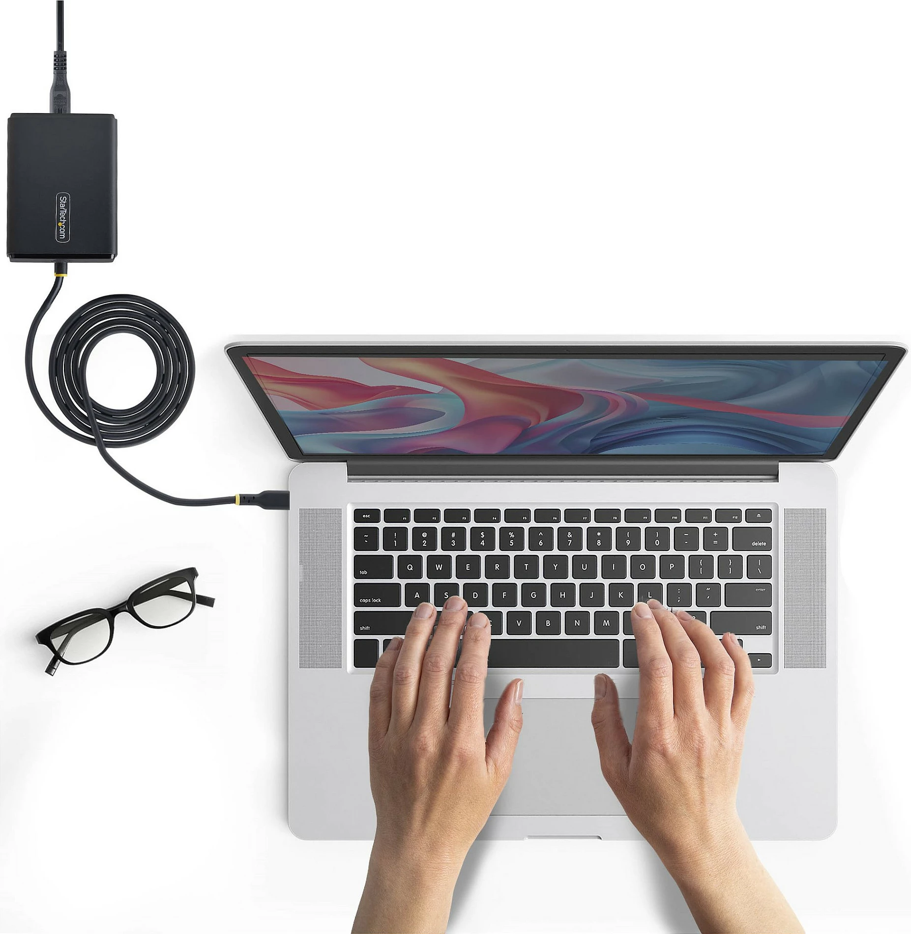 Karikues USB-C për laptop StarTech 100W, Power Delivery 3.0, kabllo 1.5m, prizë EU, i zi