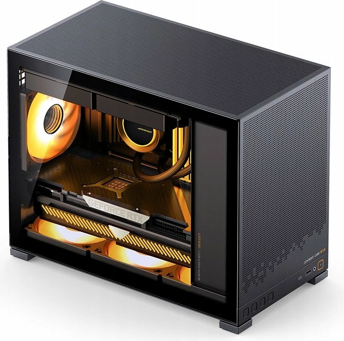 Kasë Jonsbo D32 STD Mini Tower Micro-ATX/Mini-ITX, me xham të kalitur, ARGB, e zezë