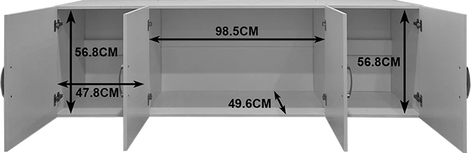 Shtesë rafti katër-dyer për dollap Alvia, ngjyrë sonoma, 200x51x60cm