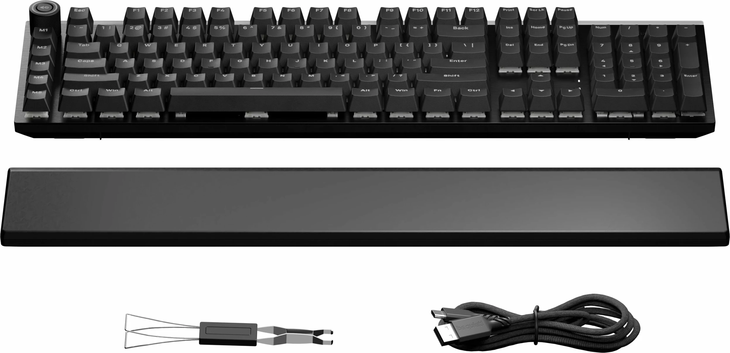 Tastierë mekanike gaming be quiet! Light Mount Silent Tactile BT004US, 100%, RGB, USB (US layout), me pushrest, e zezë