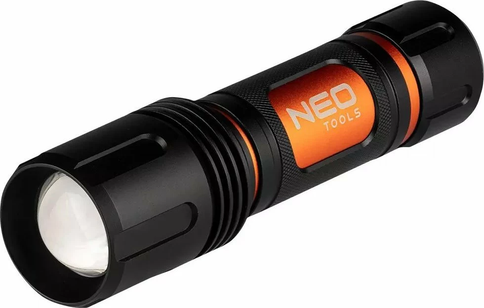 Llambë dore me bateri Neo 99-036 1500 lm LED CREE XHP50.2 6xAA, e zezë/portokalli