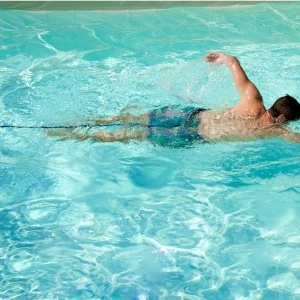 Rrip trajnimi noti Desjoyaux JD SWIM, neopren, rrip elastik 3 m, 60-105 cm, blu/gri