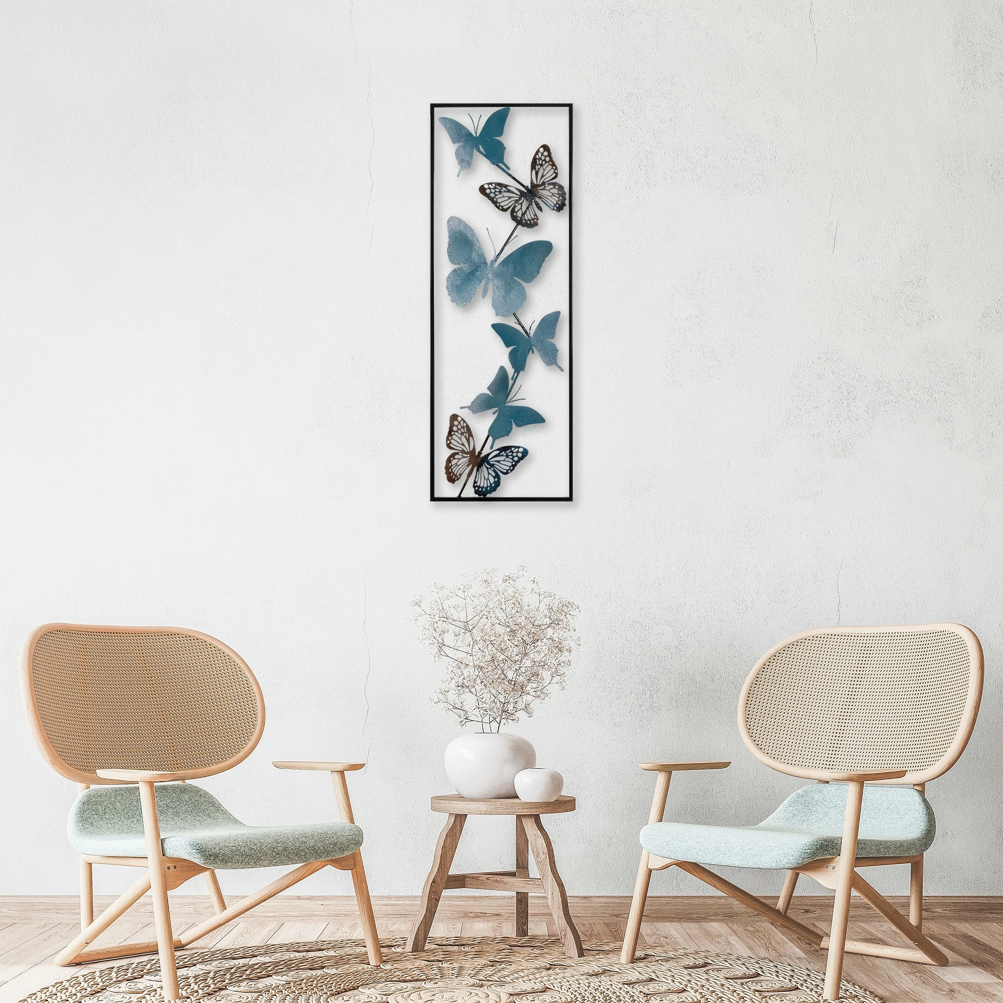 Aksesor dekorativ metalik për mur Wallity, Tavus