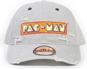 Kapele Difuzed PAC-MAN Logo, denim, e rregullueshme, gri