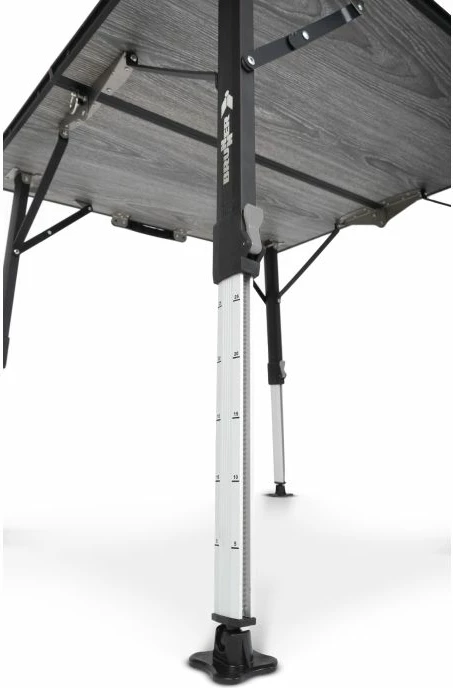 Tavolinë kampingu BRUNNER ELU TOP COMPACK 0406057N 80x80cm, lartësi 42/70cm, gri