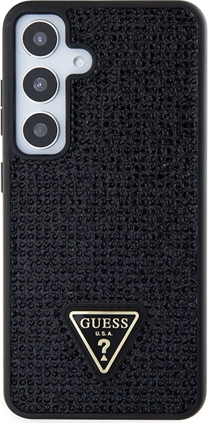 Mbështjellës Guess Rhinestone Triangle për Samsung Galaxy S24, i zi