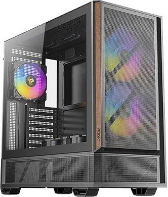 Kasë Antec P30 ARGB, Midi Tower, tempered glass, 3x 120mm fan, e zezë