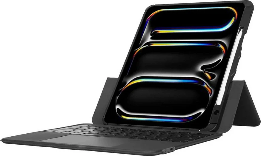 Mbështjellës me tastierë Targus VersaVu për iPad Pro 13" (M4), Bluetooth 5.0, Trackpad, QWERTY UK, me ndriçim, e zezë