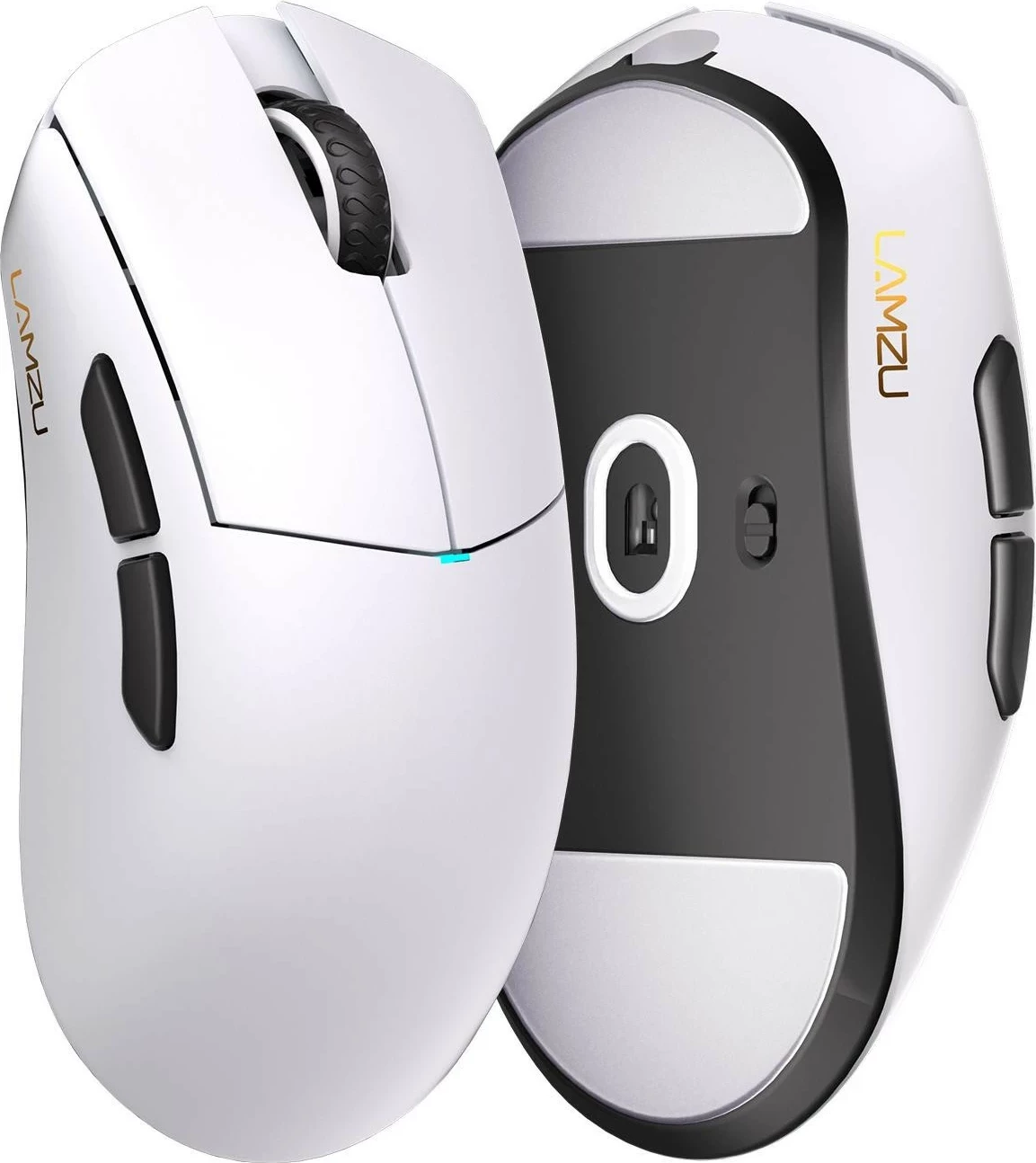 Maus gaming Lamzu Paro Aurora, wireless 2.4GHz/USB-C, PAW3395 26000 DPI, i bardhë