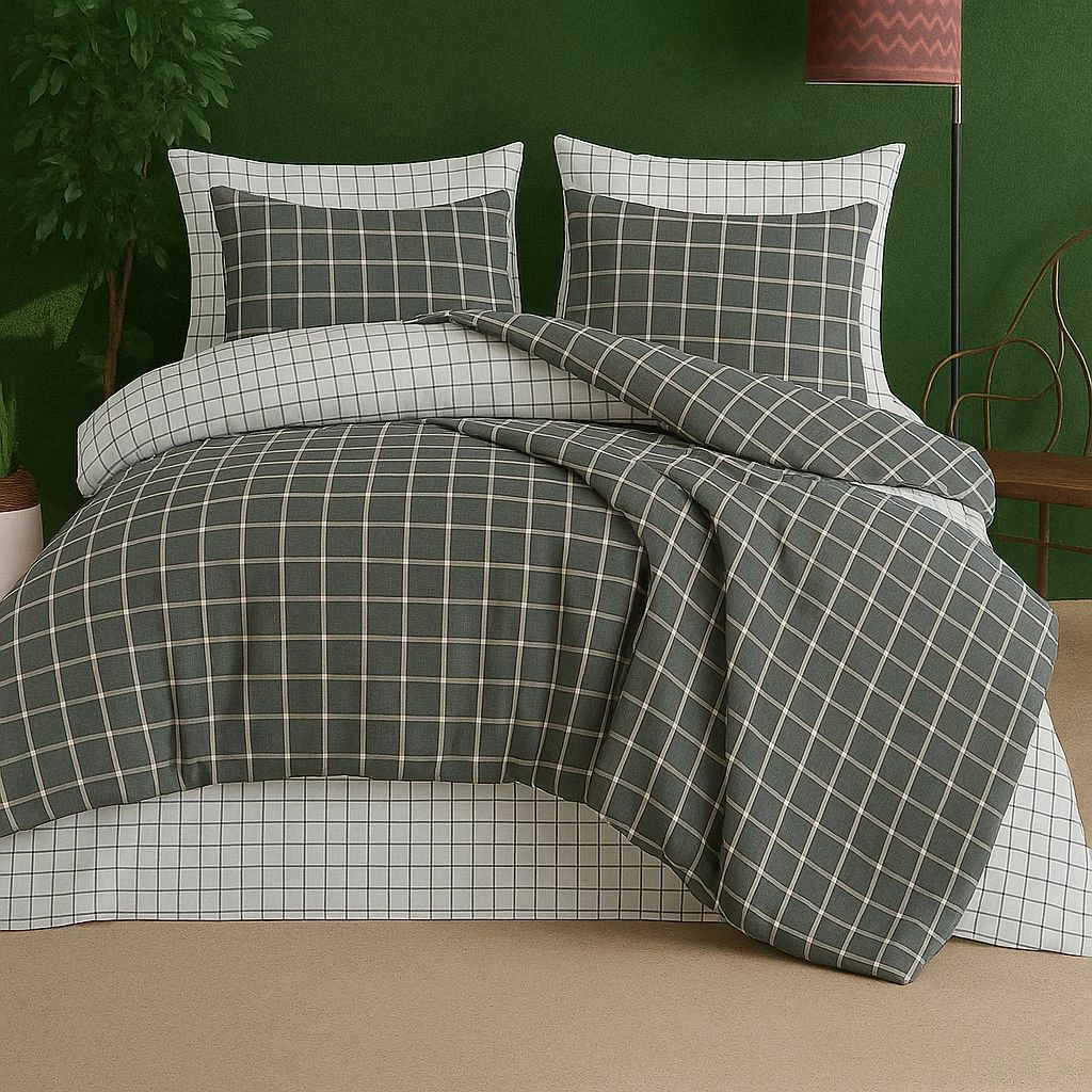 Set mbulesë për jorgan king size, ngjyrë antracit, L'Essentiel Linge de Maison, me dy jastëkë