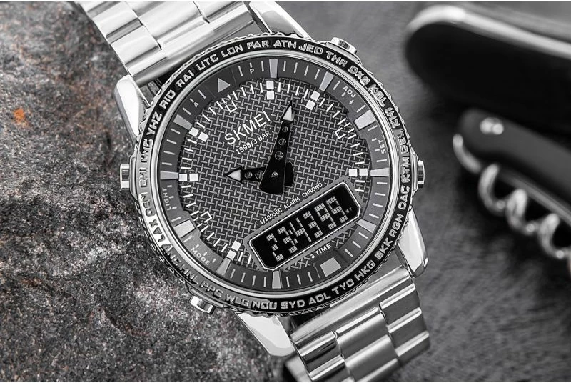 Orë dore për meshkuj Skmei, e zezë