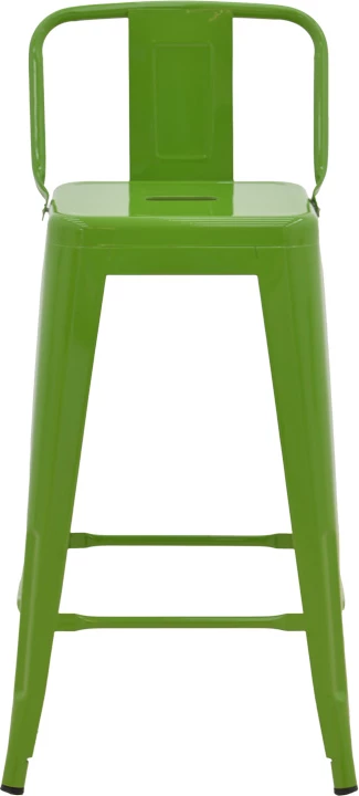 Karrige për bar me shpinore, metalike, ngjyrë e gjelbër, Utopia, 42x42x86cm