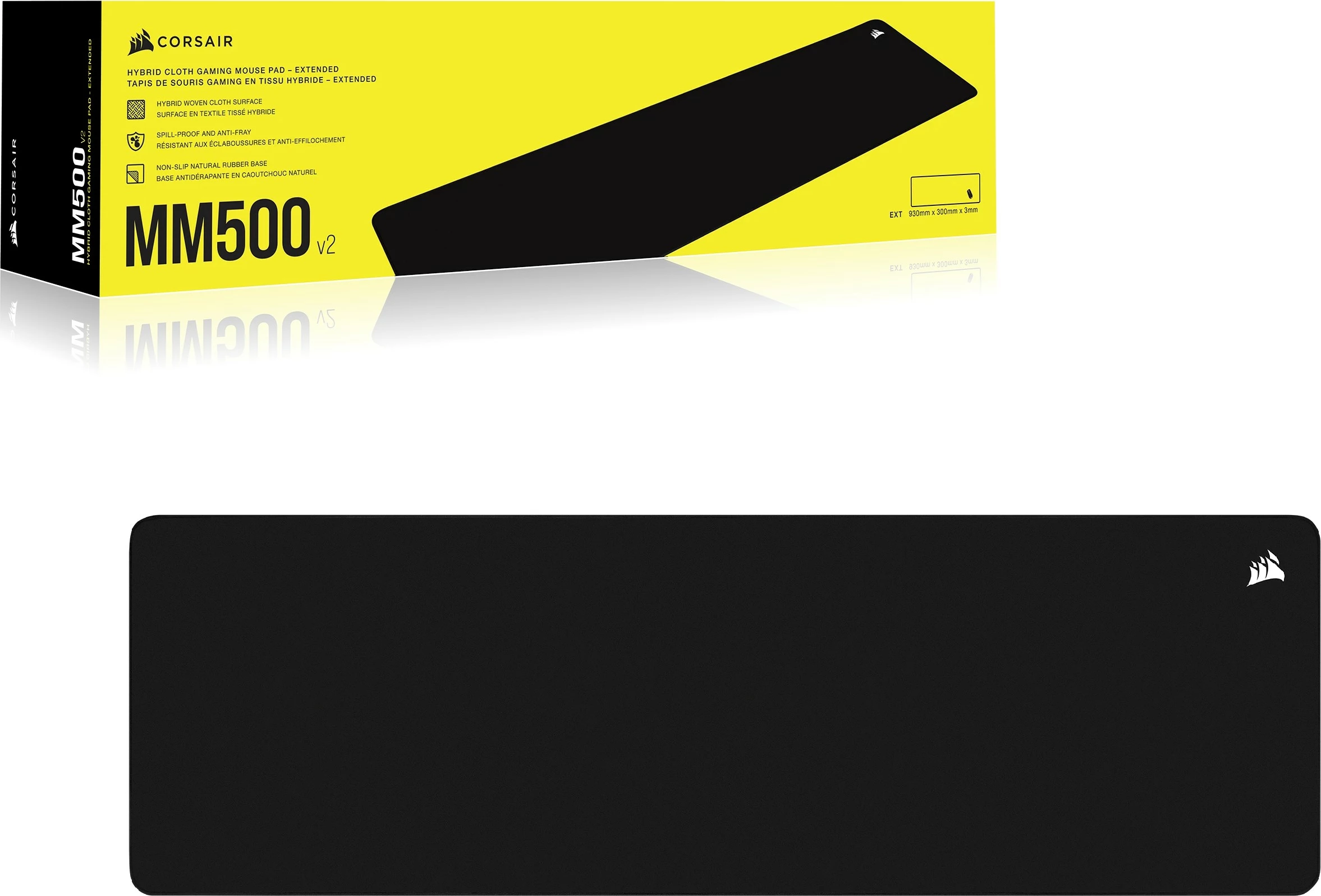 Mauspad Corsair MM500 v2-EXT, gaming, 930x300mm, i zi