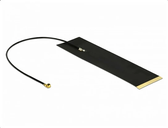 Antenë LTE DeLOCK MHF I, 0.698-2.7 GHz, kabllo 15 cm, 3.9 dBi, e zezë