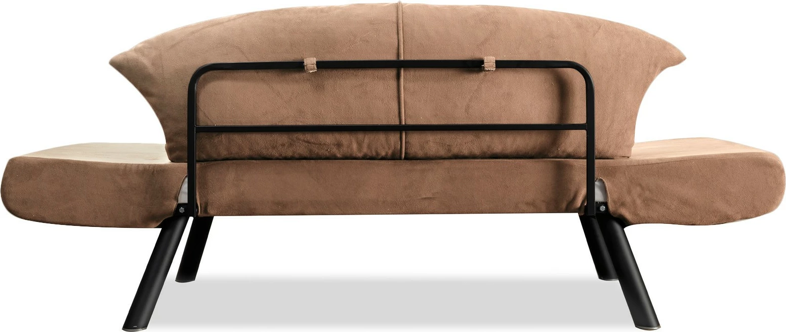 Divan-krevat dy vendësh, Genzo, ngjyrë kafe e çelët