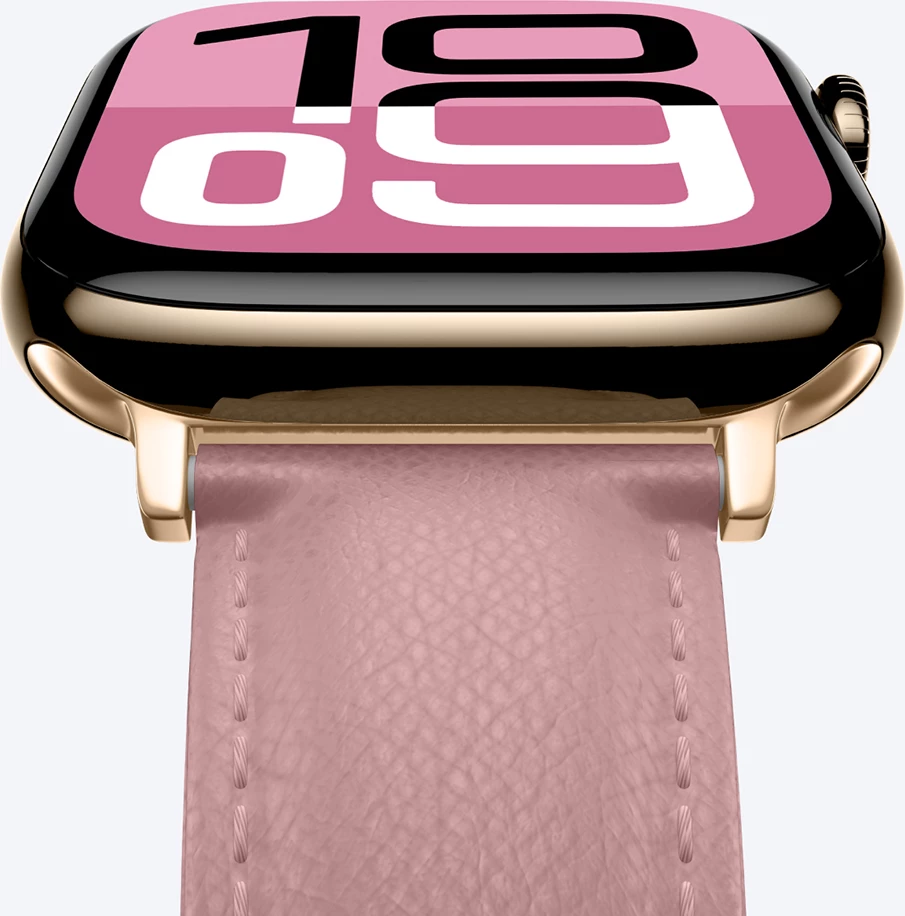 Rrip lëkure për Apple Watch AmazingThing Class Band, 45/46/49 mm, Rozë