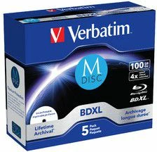 Disk BD-R Verbatim M-Disc BDXL 43834 100GB 4x, 5 copë