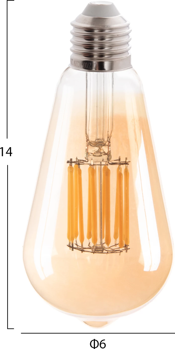 Llambë LED filament, 12W, E27, 3000K, ngjyrë ari, FH4189.02 6