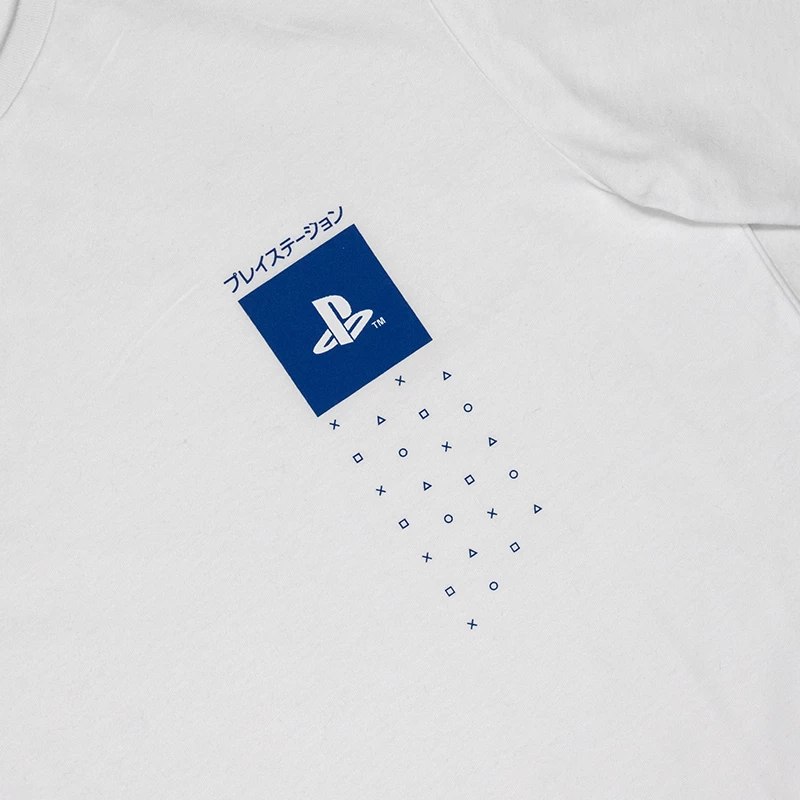 Maicë Numskull PlayStation Japanese Inspired, XL, 100% pambuk, e bardhë