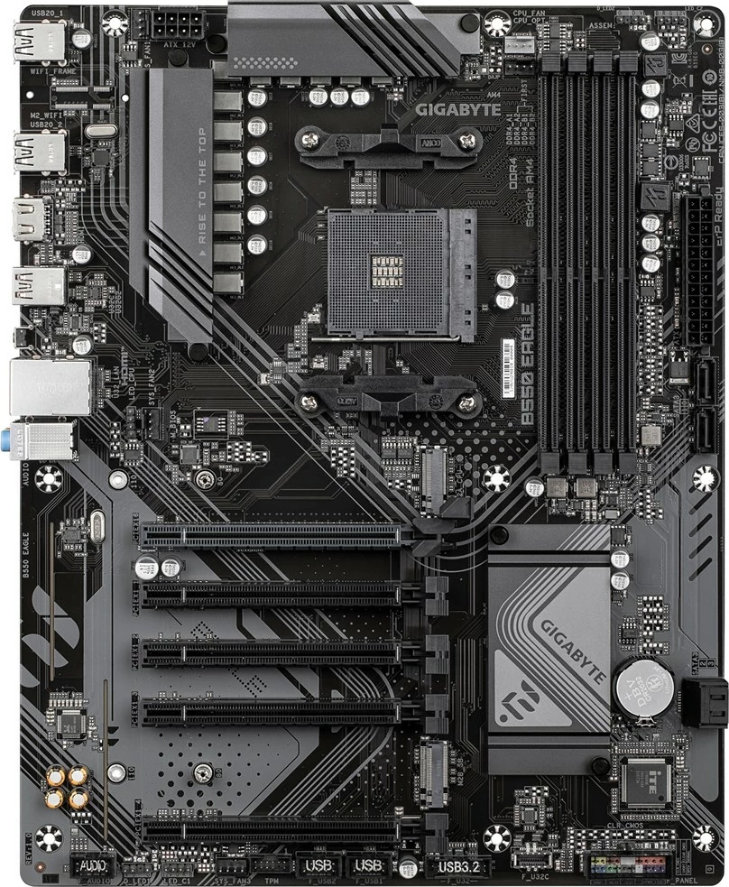 Pllakë amë Gigabyte B550 EAGLE, Socket AM4, ATX, DDR4, PCIe 4.0, e zezë